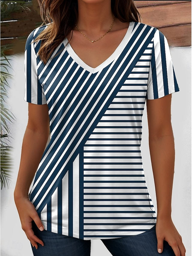 Cotton Casual V Neck Regular Fit T-Shirt