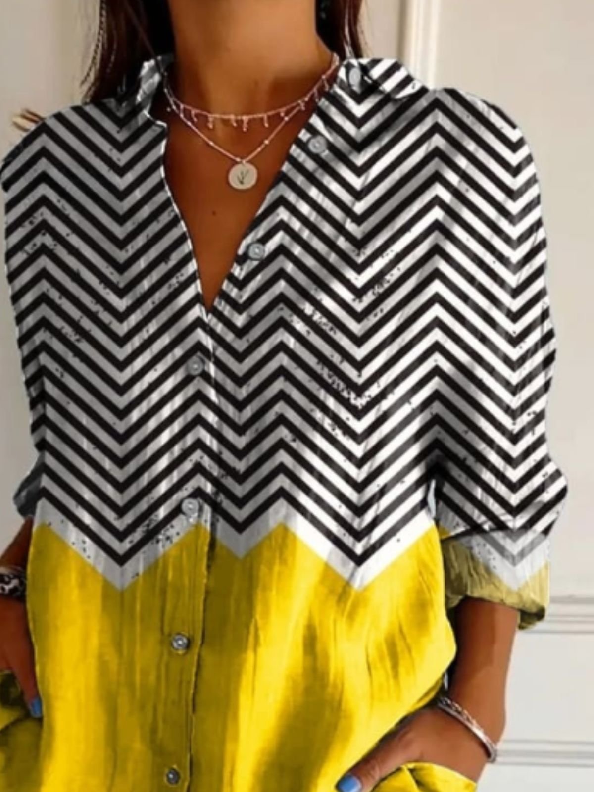 Casual Shirt Collar Cotton Shirt