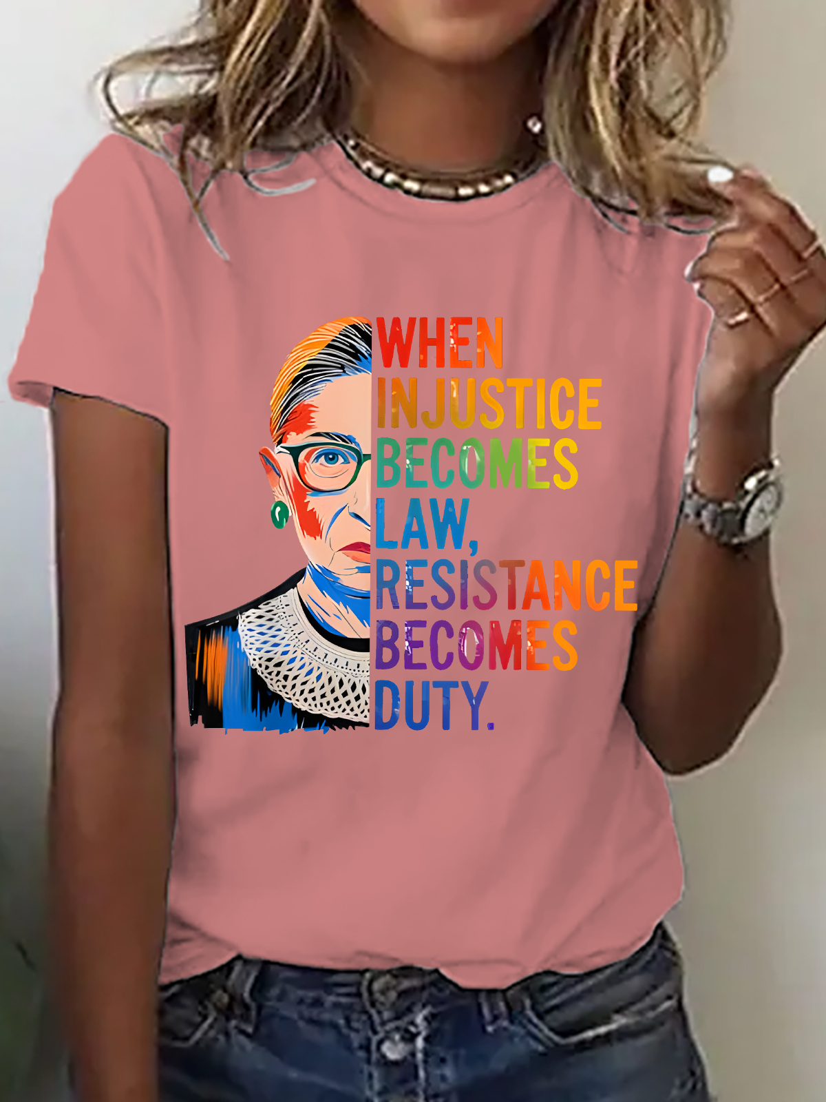 When Injustice Becomes Law Resistance Becomes Duty Rbg Quote Cotton T-Shirt
