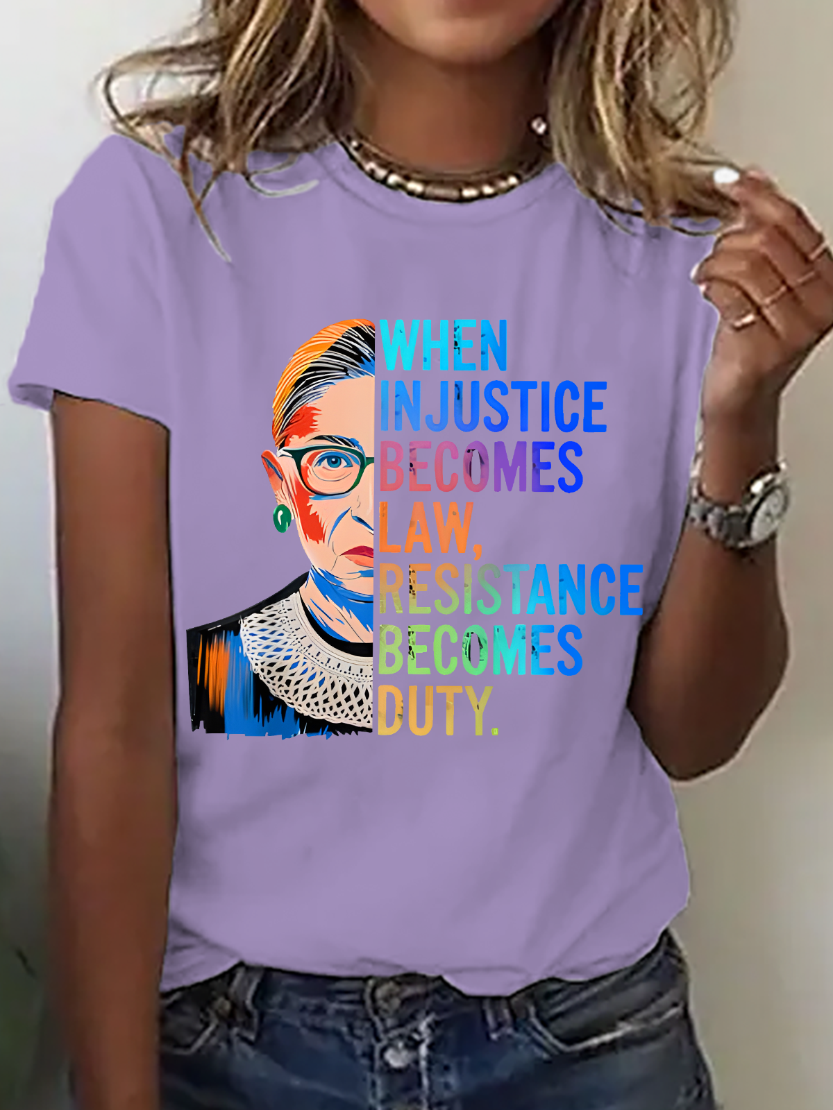 When Injustice Becomes Law Resistance Becomes Duty Rbg Quote Cotton T-Shirt