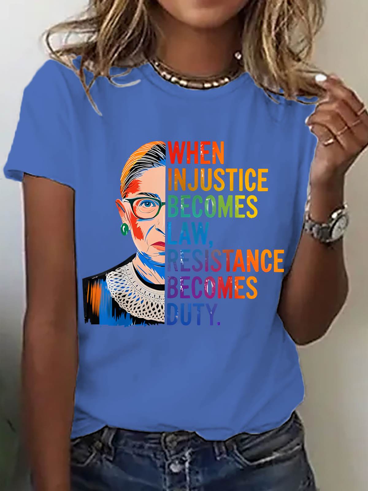 When Injustice Becomes Law Resistance Becomes Duty Rbg Quote Cotton T-Shirt