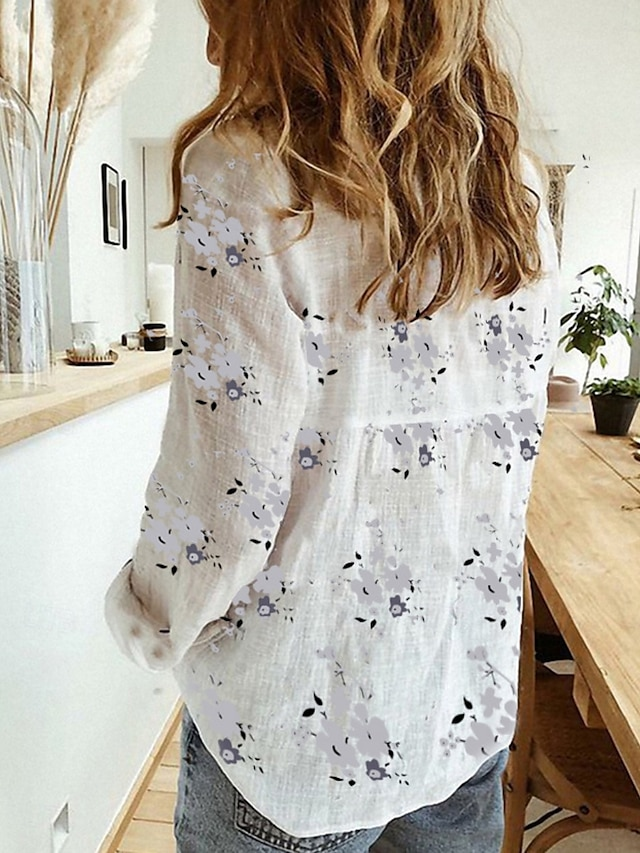 Casual Regular Fit Floral Cotton Shirt