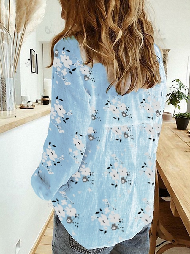 Casual Regular Fit Floral Cotton Shirt