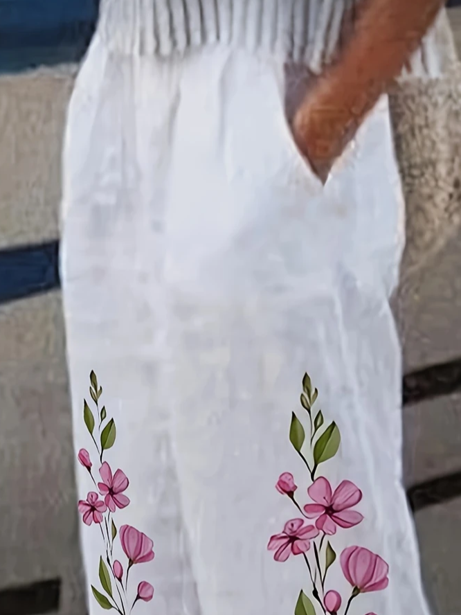 Women's Floral Print Casual Pants