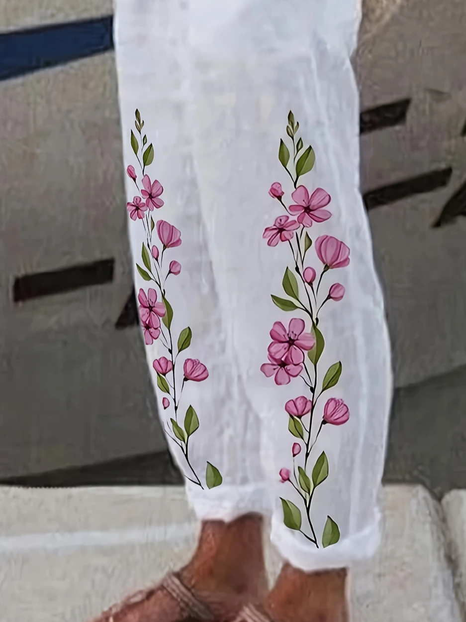 Women's Floral Print Casual Pants