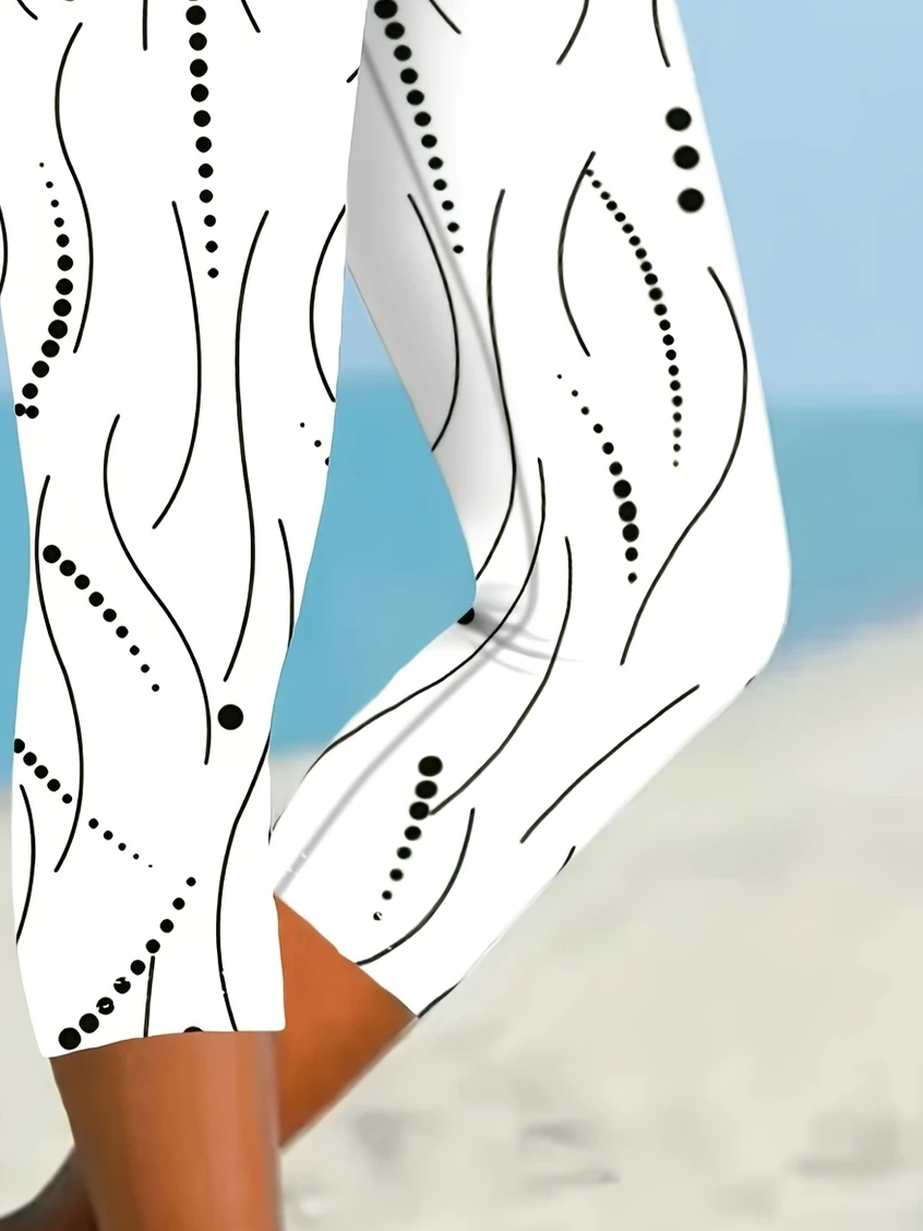 Women's Polka Dot Print Casual Leggings