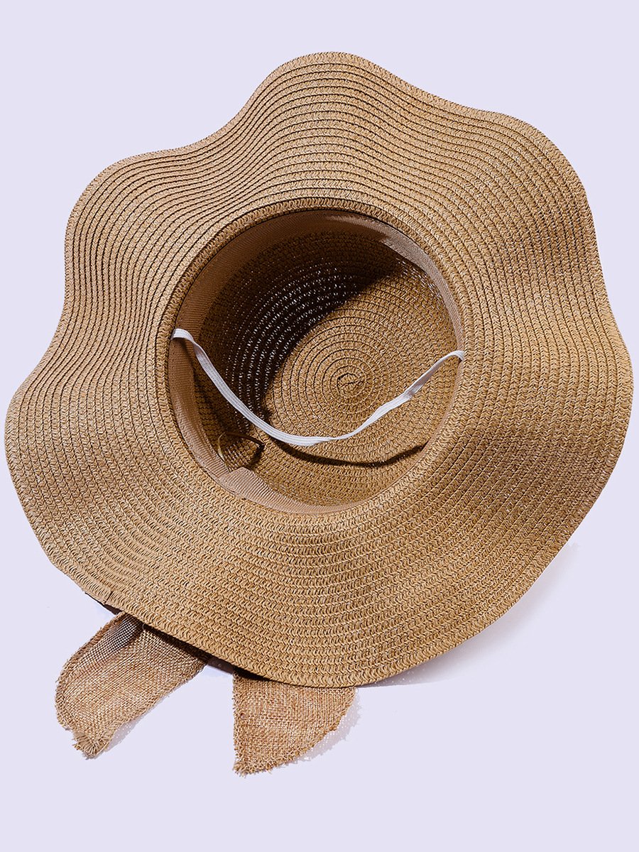 Beach straw hat wide brim straw hat women summer vacation sun protection beach hat sun hat straw hat