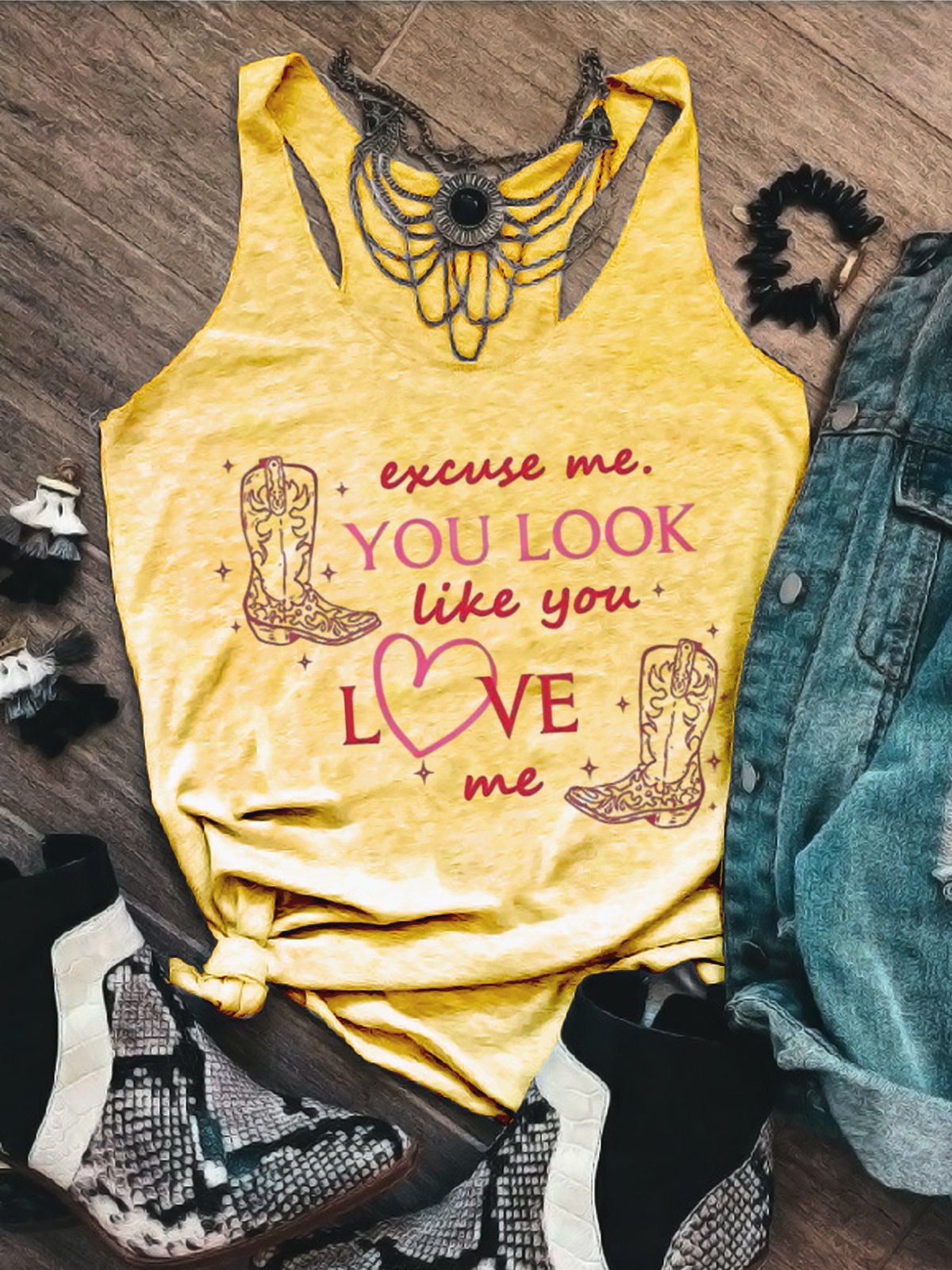 Wild West Cowgirl Casual Cotton Vest