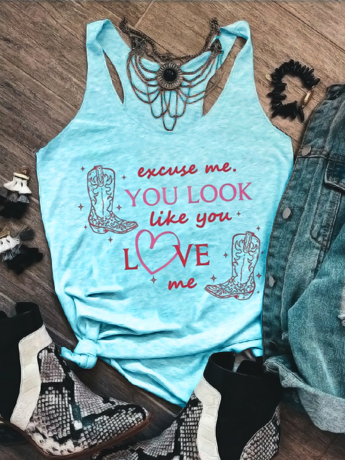 Wild West Cowgirl Casual Cotton Vest