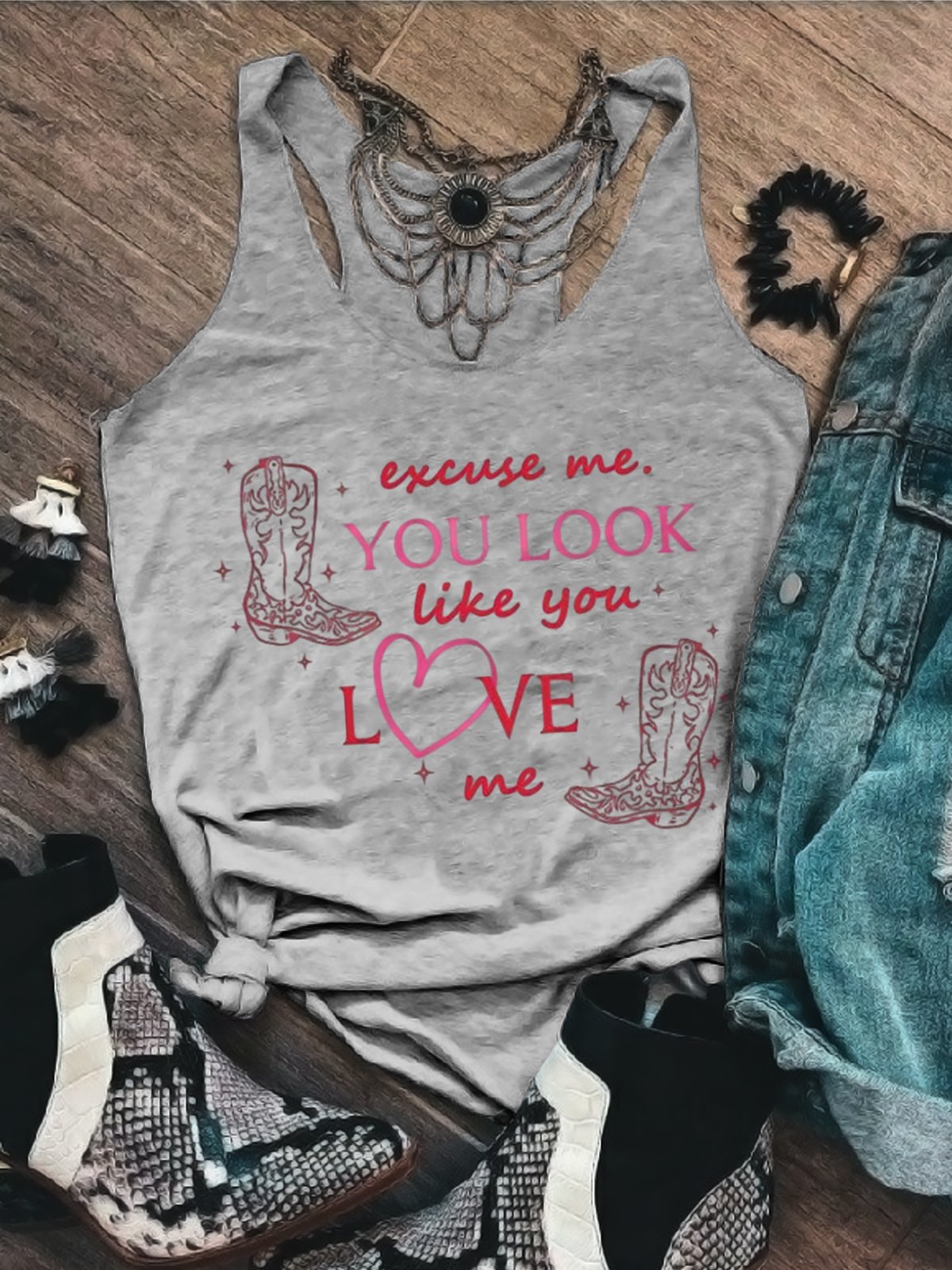 Wild West Cowgirl Casual Cotton Vest