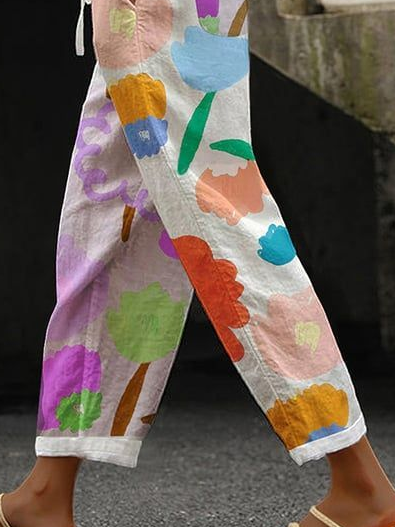 Women's Floral Print Casual Pants