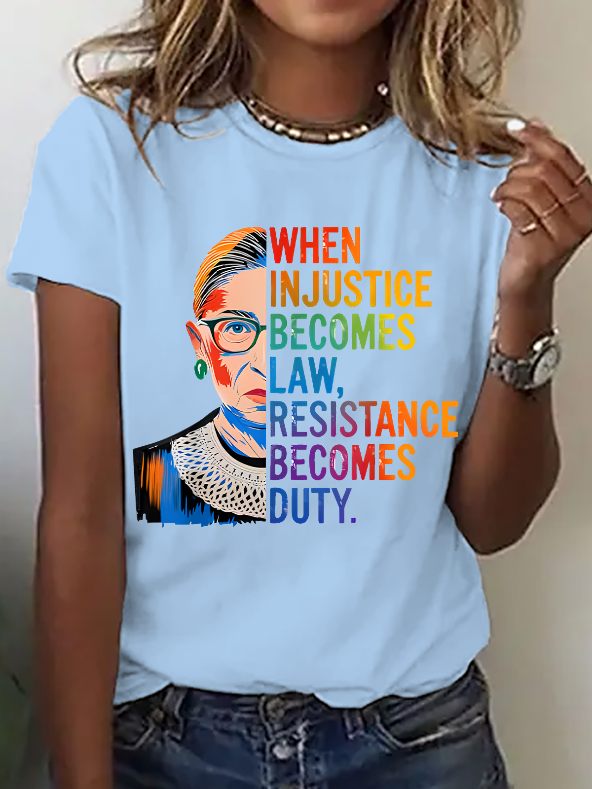 When Injustice Becomes Law Resistance Becomes Duty Rbg Quote Cotton T-Shirt