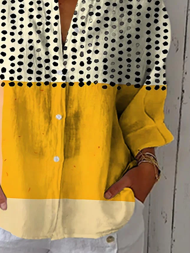 Women's Polka Dot Printed Casual Shirt