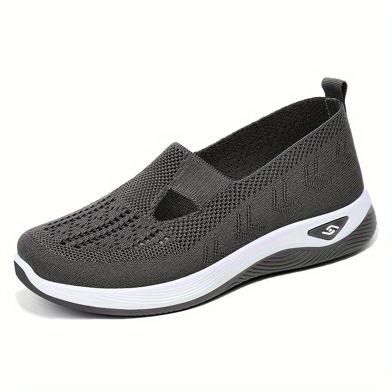 Soft sole breathable lightweight flying woven casual simple women's shoes flat shoes shallow mouth single shoes