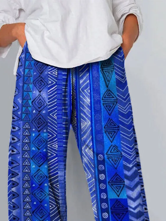 Women's Geometric Print Casual Pants
