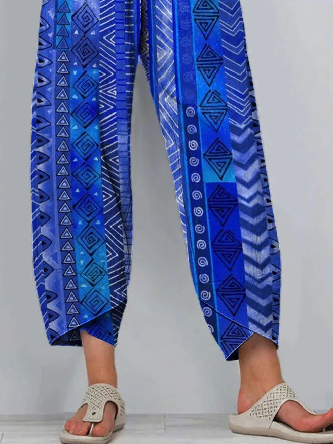 Women's Geometric Print Casual Pants