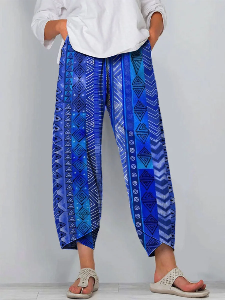 Women's Geometric Print Casual Pants