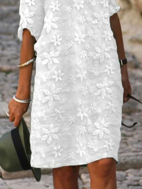 Women's Floral Print V-Neck Dress