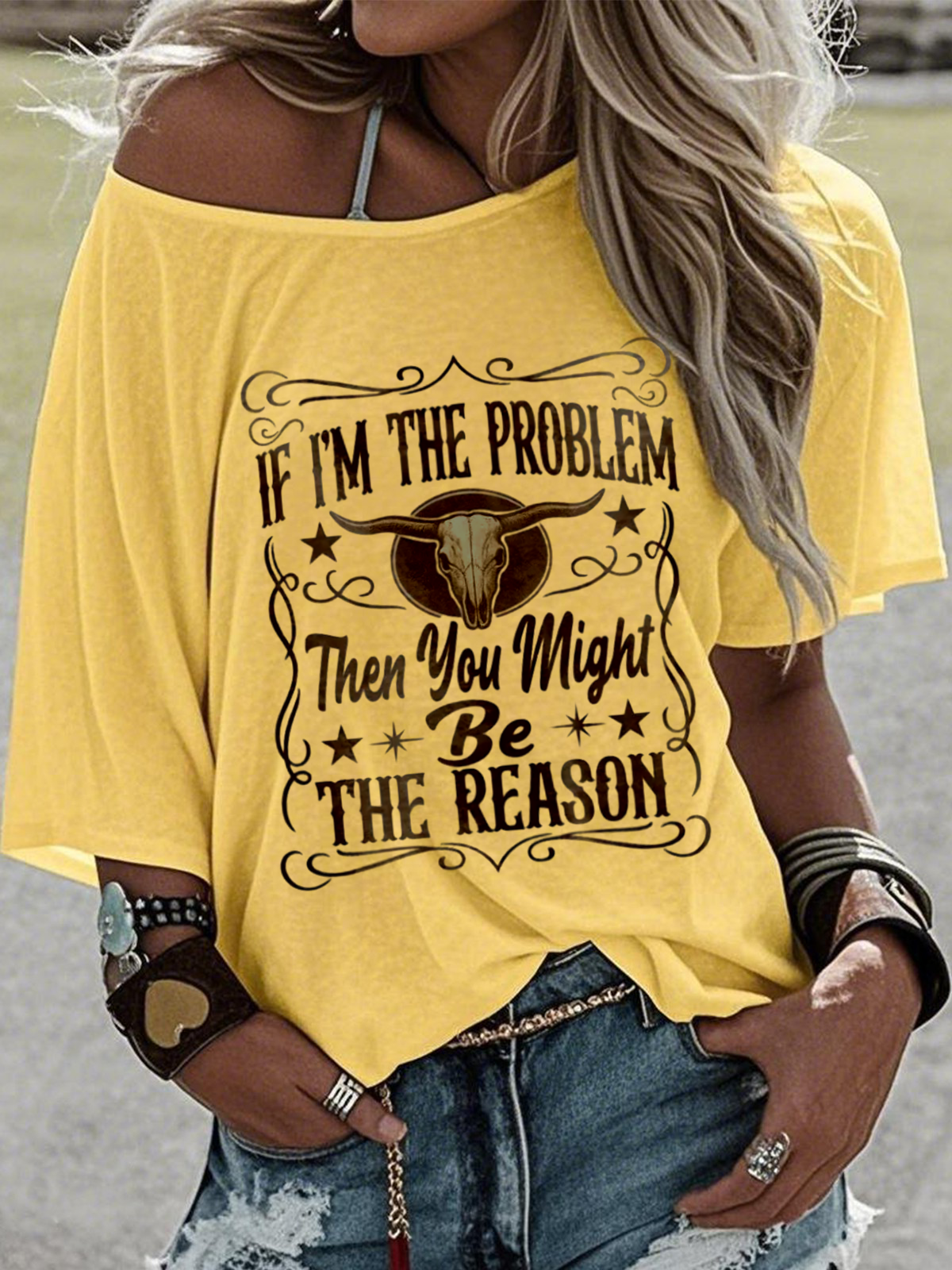 Western Style Round Neck Colored Cotton Short Sleeve T-Shirt