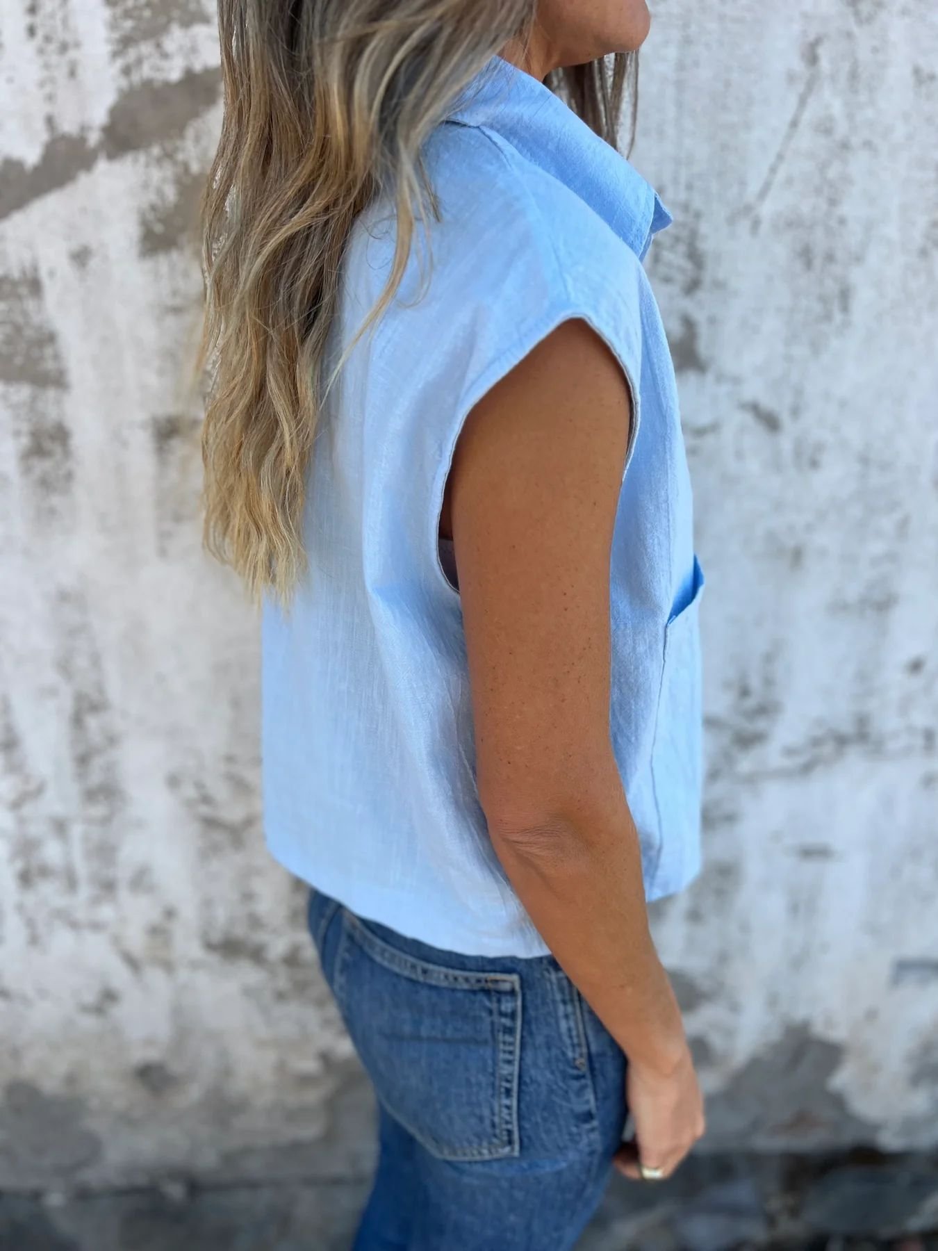 Women's Short Sleeve Shirt Summer Khaki Plain Buckle Cotton Shawl Collar Daily Going Out Casual Top