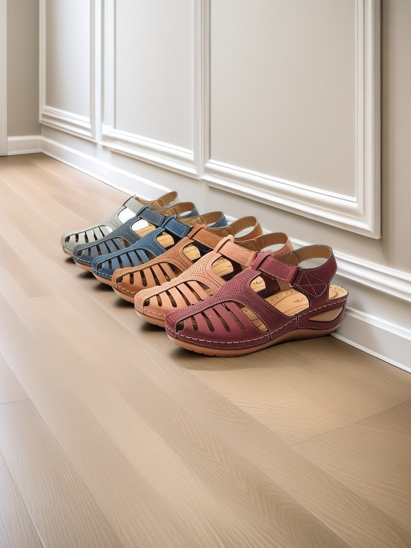 Retro Baotou Sandals For Women Summer New Hole Shoes Thick Bottom Round Toe Wedge Heel Octopus Sandals