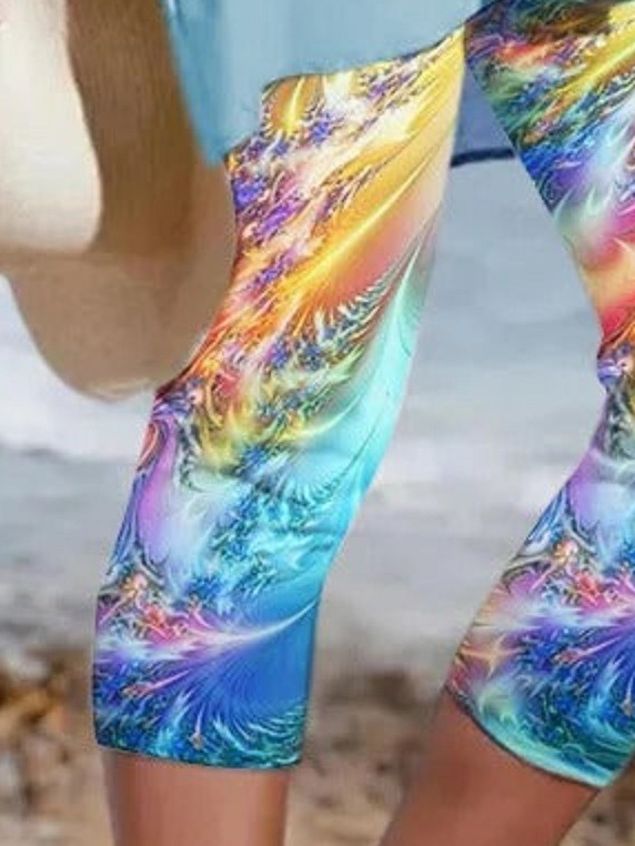 Women's Abstract Print Casual Leggings