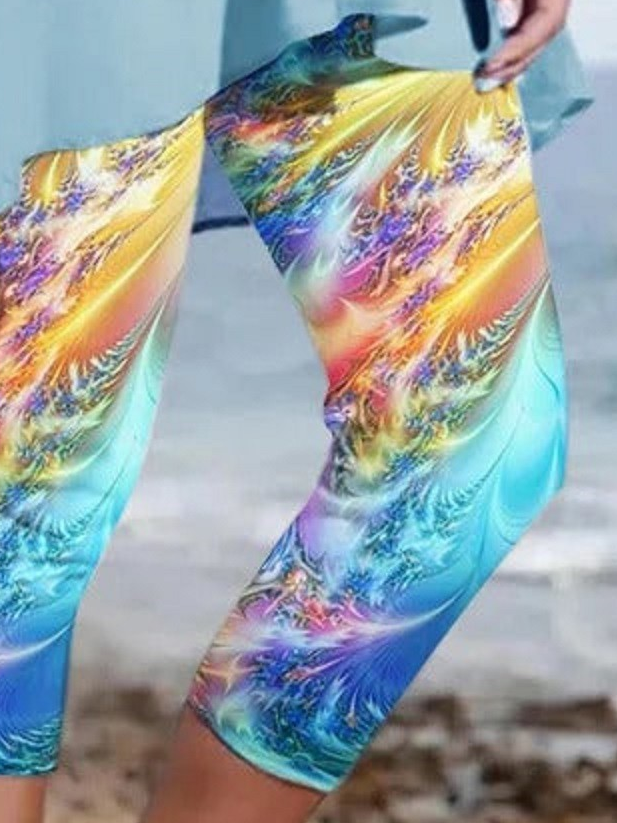 Women's Abstract Print Casual Leggings
