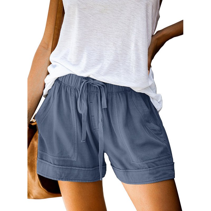 Four-Side Projectile Pocket Stitching Plain Street Shorts