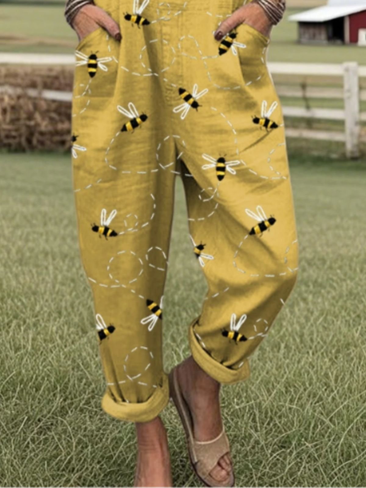 Ethnic Cotton And Linen Jumpsuit