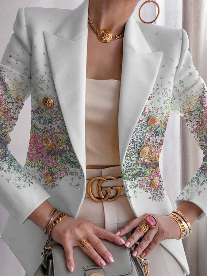 Buckle Regular Fit Elegant Blazer