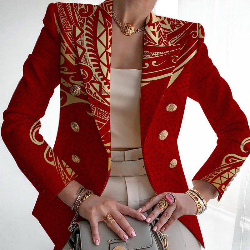 Buckle Regular Fit Elegant Blazer