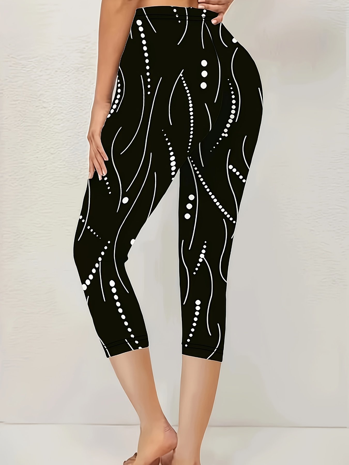 Women's Polka Dot Print Casual Leggings