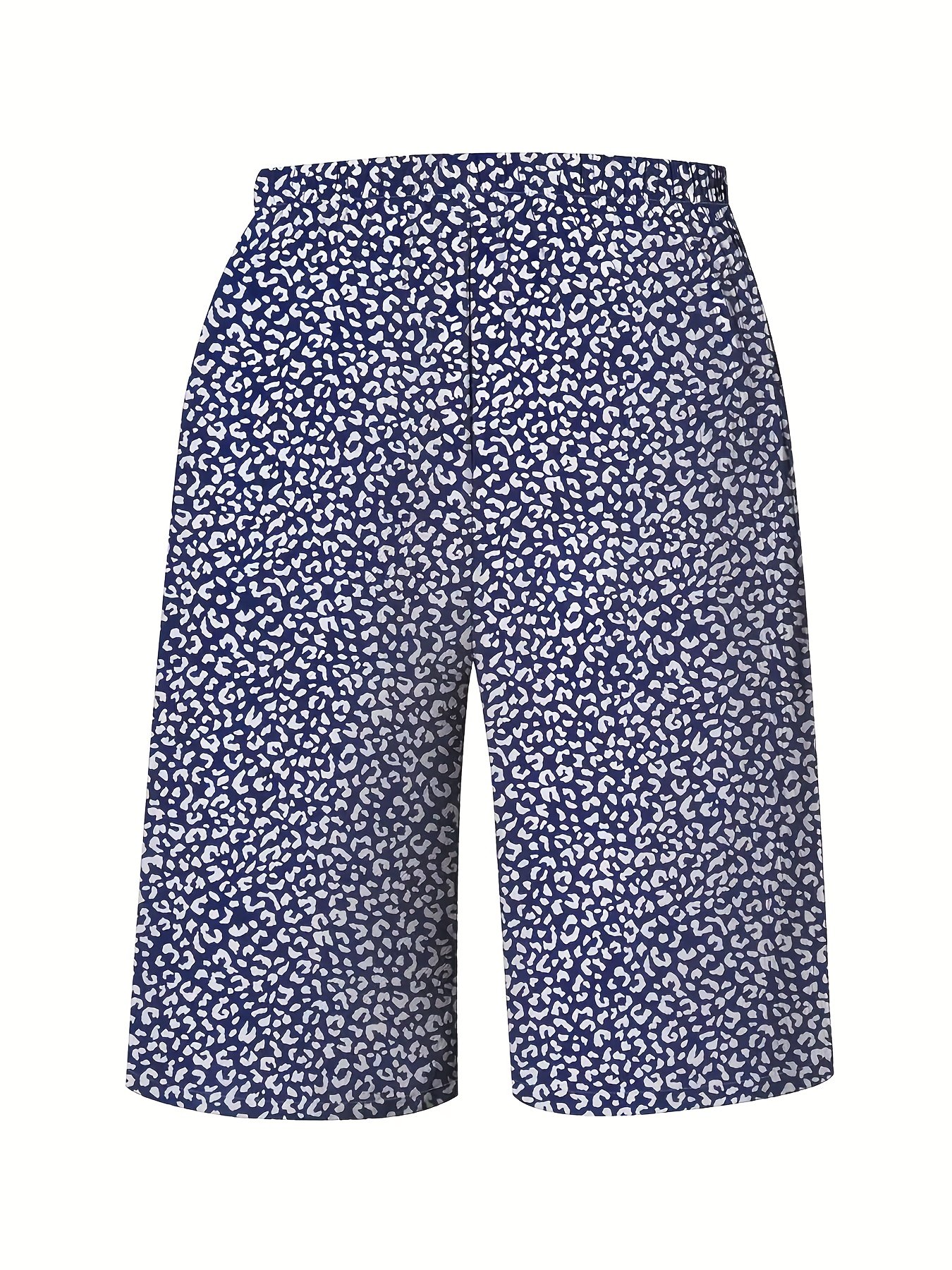 Women's Spring and Summer Floral Print Casual Straight Tie Cropped Pants