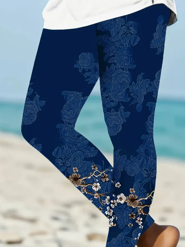 Printing Jersey Tight Casual Leggings