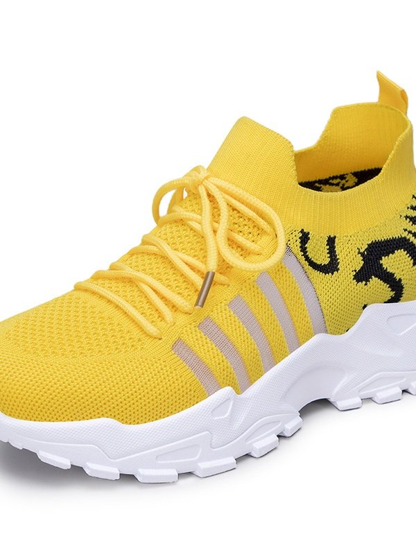 New Cross-border Women's Shoes Breathable Flying Woven Sports Shoes Retro Korean Casual Sports Shoes