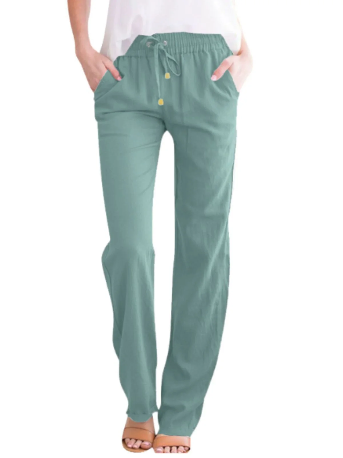 Cotton Regular Fit Casual Plain Pants