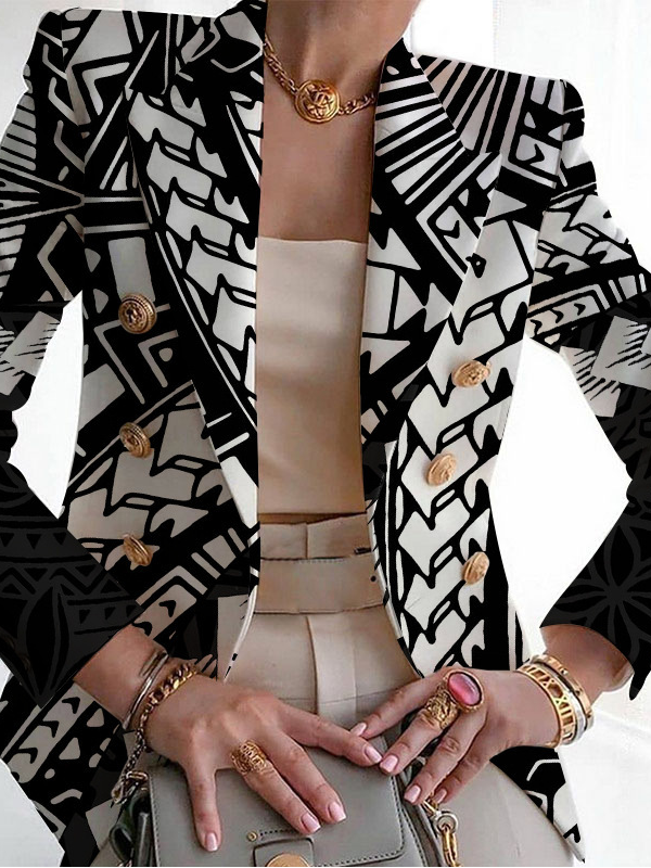 Buckle Regular Fit Elegant Blazer
