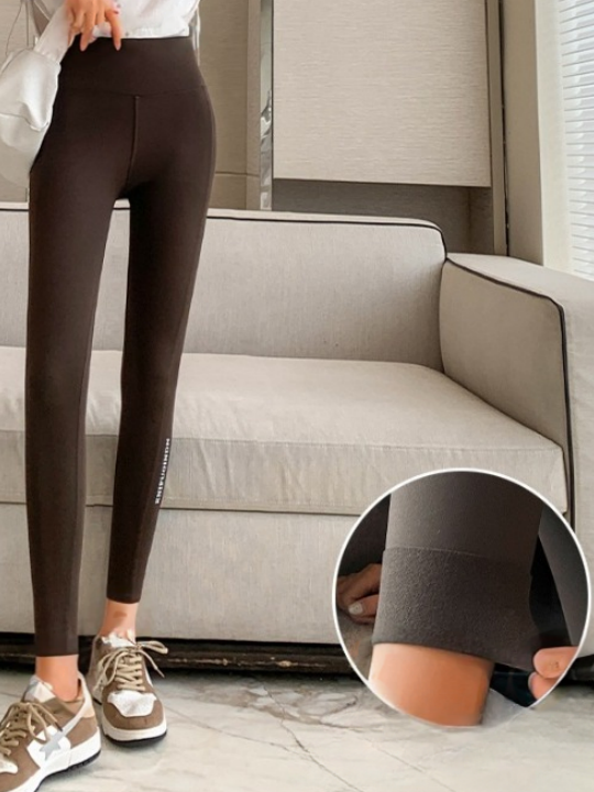 Women Plain Casual Split Joint Leggings Daily All Season Slim Fit Pants