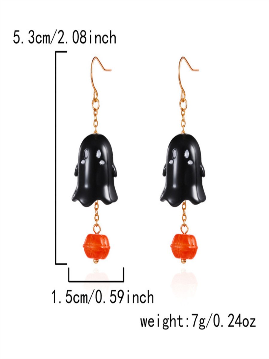Alloy Electroplating Halloween Jewelry Cartoon Bat Ghost Pumpkin Earrings Halloween Kitten Skull Spider Witch Earrings