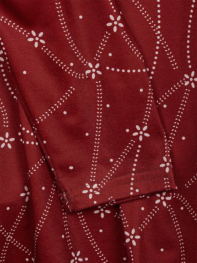 Women Striped Crew Neck Jersey Long Sleeve Vintage Daily Spring/Fall T-shirt