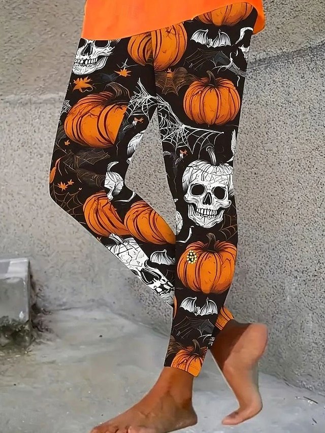 Women Halloween Jersey Vintage Leggings Holiday All Season Legging