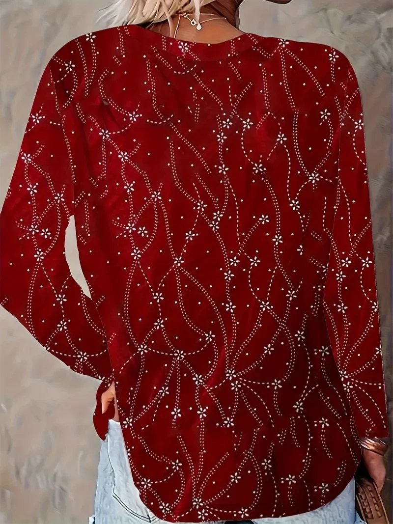 Women Striped Crew Neck Jersey Long Sleeve Vintage Daily Spring/Fall T-shirt