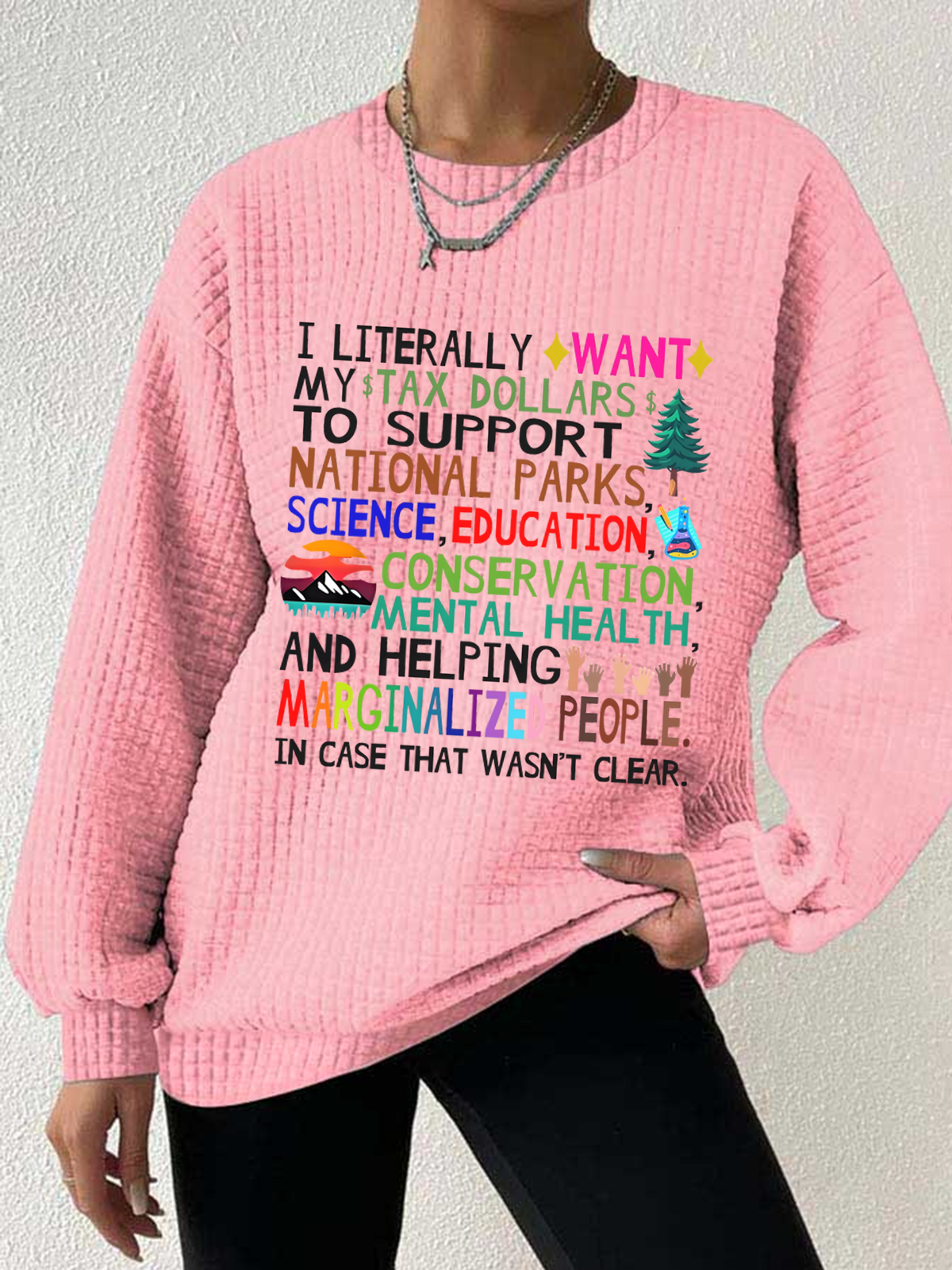 Women Text Letters Crew Neck Long Sleeve Casual Daily Spring/Fall Sweatshirt