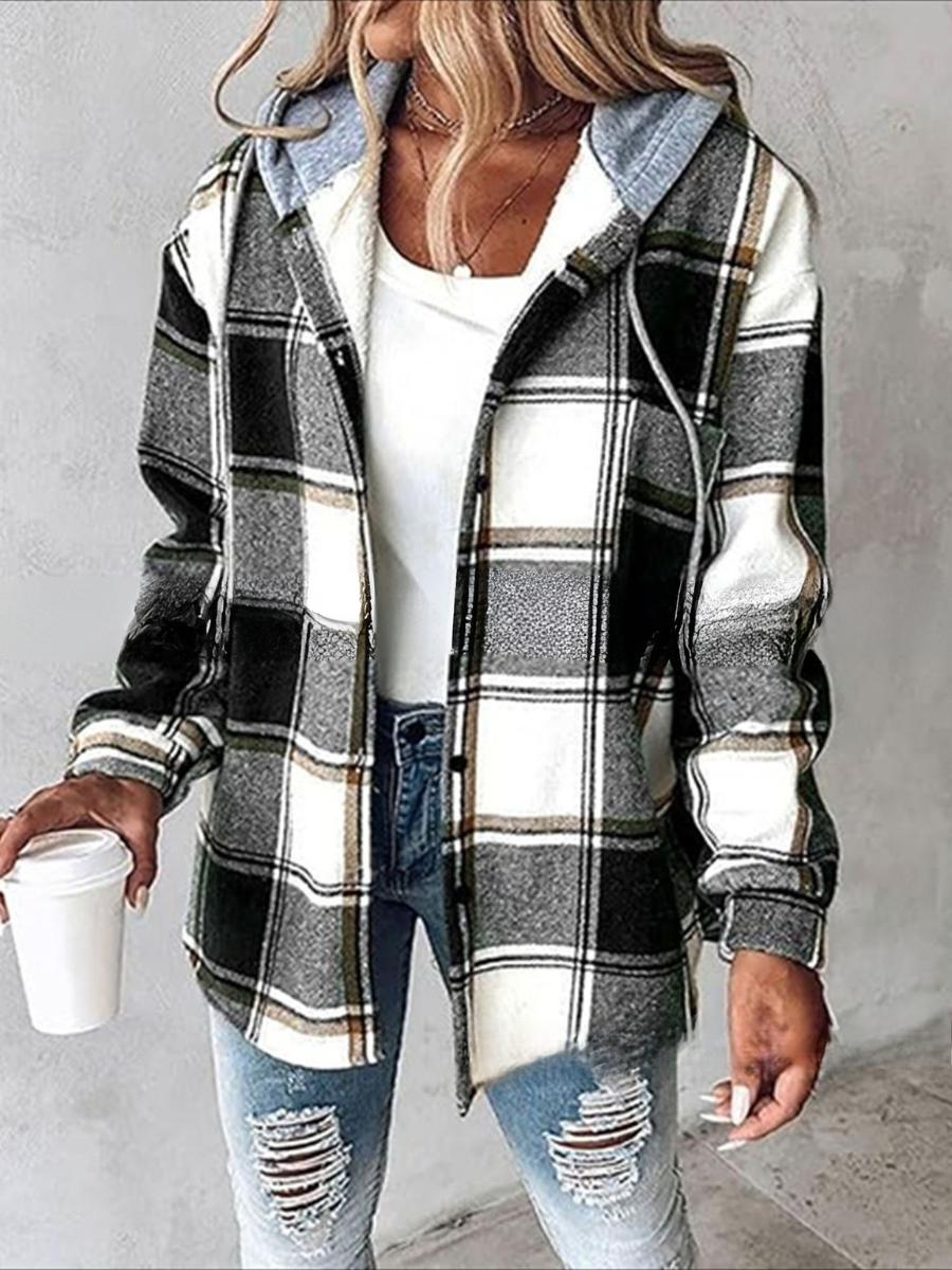 Women Striped Stand Collar Bomber Jacket Long Sleeve Vintage Printing Spring/Fall Daily Jacket Outerwear