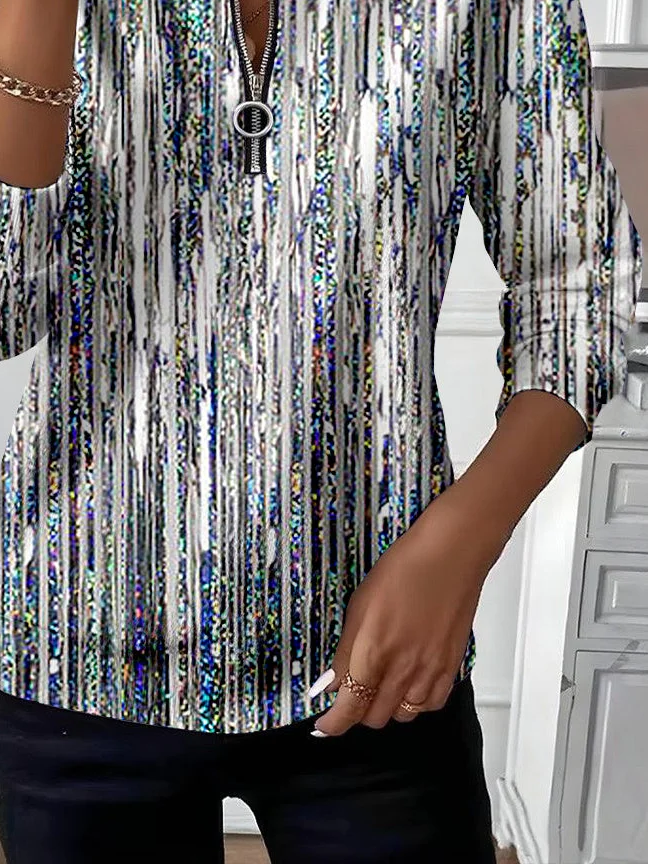 Women Abstract Crew Neck Long Sleeve Casual Daily Spring/Fall Sweatshirt