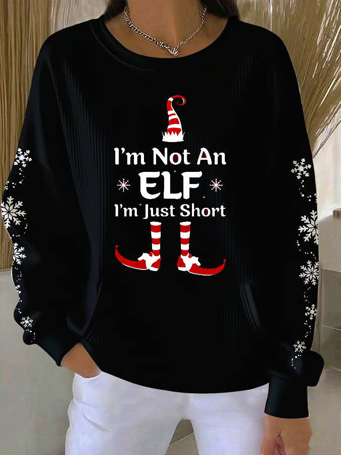 Women Christmas Crew Neck Long Sleeve Casual Holiday Spring/Fall Sweatshirt