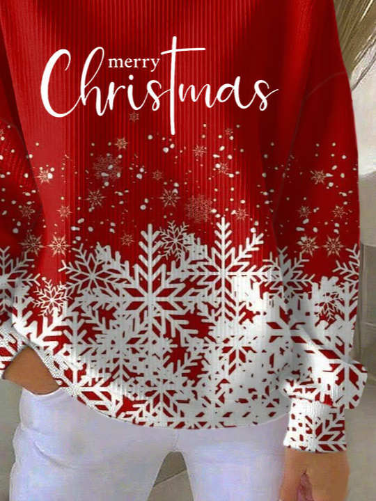Women Christmas Crew Neck Long Sleeve Casual Holiday Spring/Fall Sweatshirt