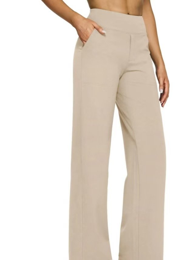 Women Plain Casual Pant Daily Spring/Fall Straight Pants
