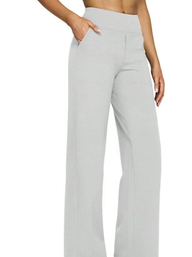 Women Plain Casual Pant Daily Spring/Fall Straight Pants