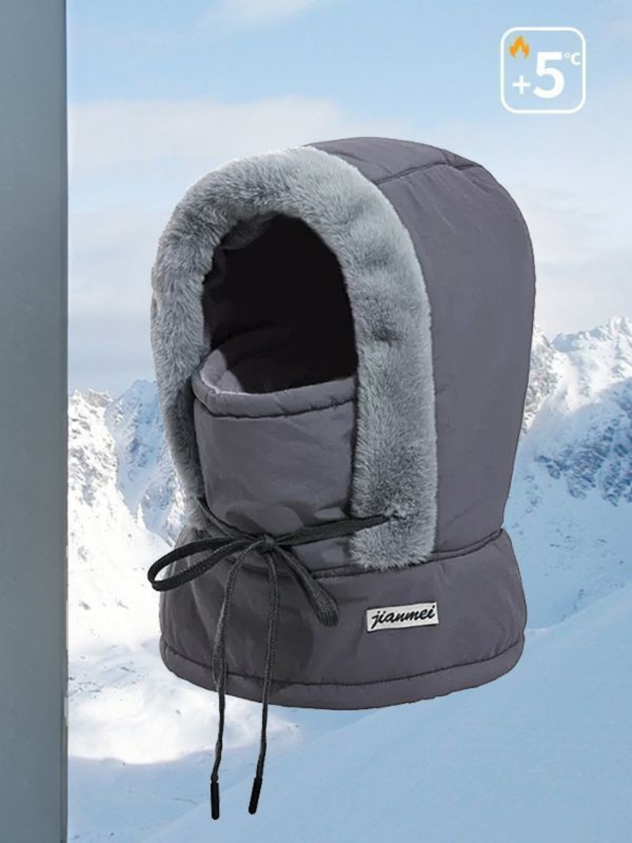 Winter Warm Lei Feng Hat Men's And Women's Ear-protecting Fleece-lined Thickened Cycling All-in-one Cold-proof Face Mask/neck Warmer Snow Hat